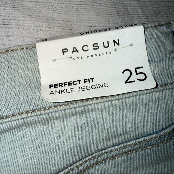 PacSun NWT Women's Perfect Fit Ankle Jeggings Super Stretch Light Wash Size 25 - Picture 10 of 12